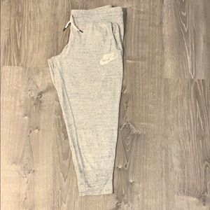 Nike Light Grey Sweatpants Capris